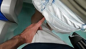 This is a Real Groping Video Part1 / Stranger Fingered her Pussy in Public Train
