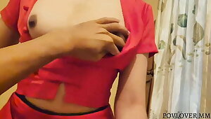 Hot Myanmar Girl Wearing Traditional Dress and Sex With Boyfriend